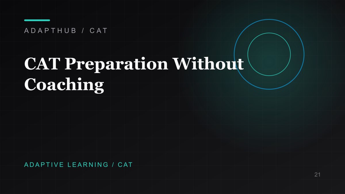 Editorial illustration for How to Prepare for CAT Without Coaching | AdaptHub