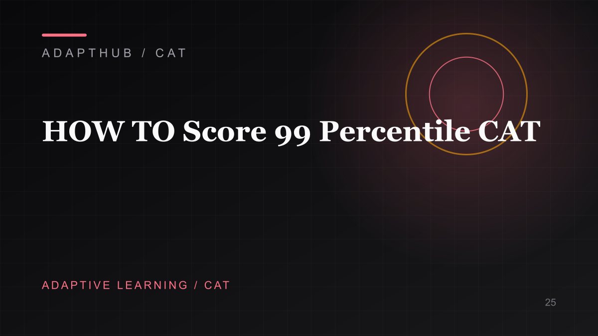 Editorial illustration for How to Score 99 Percentile in CAT 2026 | AdaptHub