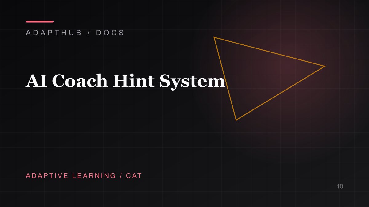 Editorial illustration for AI Coach & Hint System